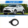 Black plastic front right fog light grill for toyota c-hr 2018-2021 designed for optimal fit and style