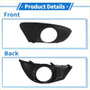 Front right fog light grill for toyota markx 2013-2017 black plastic housing with circular opening and mounting tabs