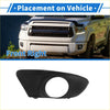 Black plastic front right fog light grill for toyota markx 2013-2017 pickup trucks visible from the back side