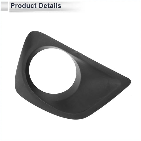 Black plastic front right fog light grill with circular opening and angular edges for toyota vios 2014-2015