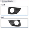 Black plastic front right fog light grill housing for toyota vios 2014-2015 with circular opening and mounting tabs