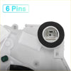 Front right side door lock actuator motor for toyota avalon white plastic with black rubber seal and six pins visible