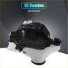 Black and white plastic front right side door lock actuator motor with molded details for Toyota Avalon