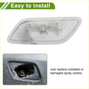 Clear plastic front right washer nozzle cover for toyota land cruiser 2013-2015 with molded tabs and center mount