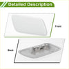 White plastic front right washer nozzle cover for Toyota Land Cruiser 2013-2015 with glossy finish and molded tabs visible from back side