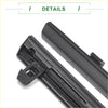 Front right weatherstrip window seal for Toyota Prius 2010-2015 with black plastic windshield wiper blades and ribbed design