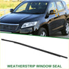 Front right black rubber weatherstrip window seal for 2020 toyota rav4 side window shown from back side