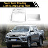 Silver plastic front roof reading light lamp cover trim for toyota hilux pickup truck for 2022-2024 tundra