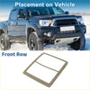 Beige plastic front row vent cover for toyota tacoma 2016-2023 in light brown for headlight trim bezel replacement