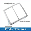 Chrome-finished rectangular front row headlight trim bezel for toyota tacoma 2016-2023 in sleek silver