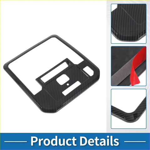 Black carbon fiber front row headlight trim bezel for toyota tundra 2022-2023 with precise camera and sensor cutouts
