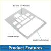 Silver durable keyboard keycap plate with unique cutouts designed for front row light trim bezel toyota alphard vellfire
