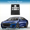 Black front row light trim bezel for toyota alphard vellfire 2023-2025 designed for a sleek look