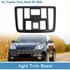 Black plastic front row light trim bezel for toyota voxy noah 90 2022 designed for styling and protection