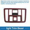 Front row light trim bezel for toyota voxy noah 90 2022 in black with red and black light trim for vehicle interior use