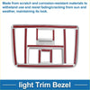 Front row light trim bezel for toyota voxy noah 90 2022 in silver tone with red light accents for interior use