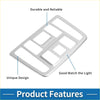 Silver metallic front row light trim bezel for toyota voxy noah 90 2022 with sleek rectangular ventilation slots