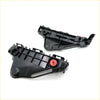 Front side bumper x2 for toyota hilux revo 2wd 2015-2023 black plastic trim with red screw caps and molded compartments