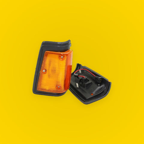 Front Signal Lights Black x2 for Nissan Datsun 720 Ute 1980-1989
