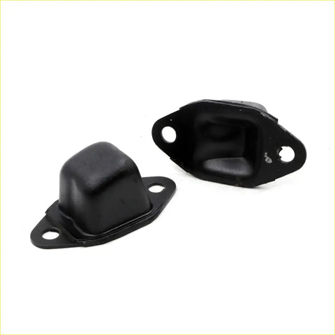 Black rubber front spring bumper upper with rounded dome and mounting plate for mitsubishi delica 4wd 1988-1994