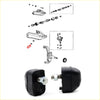 Front spring bumper upper for toyota hilux black rubber with silver bolt and nut assembly from 1972 to 1978