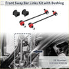 Black front stabilizer bar links with red and silver bushings and black rubber sleeves for toyota solara 2004-2008