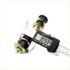 Front stabilizer link rod for toyota hilux with black rubber bushing, brass metal caps, and threaded bolts measured 30.93 mm