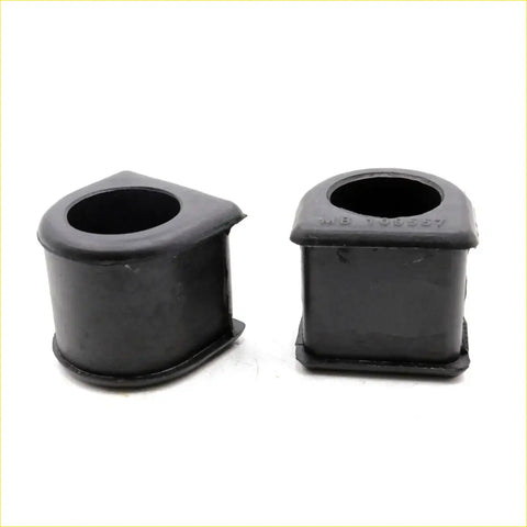 Black rubber front stabilizer shaft bushings with cylindrical shape and square base for Mitsubishi Delica 4WD 1988-1994
