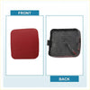 Back side of red matte front tow hook cap with black plastic backing for toyota rav4 2009-2012