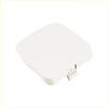 White plastic front tow hook cap for toyota rav4 2009-2012 with rounded corners and small hinged latch