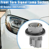 Gray plastic front turn signal lamp socket with black rubber gasket and metallic contacts for toyota avalon 2000-2004