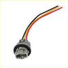 Front turn signal light bulb socket plug for toyota tundra tacoma gray plastic with black red yellow wires