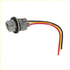 Front turn signal light bulb socket plug for toyota tundra tacoma gray plastic with black gasket and red yellow black wires