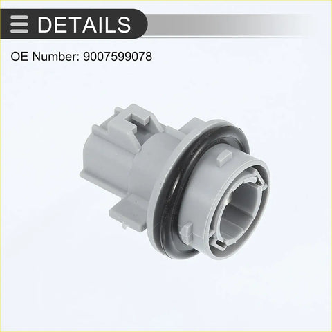 Gray plastic front turn signal light socket plug with black rubber gasket for toyota 4runner 2003-2009 back side