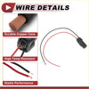 Front turn signal light socket wiring for toyota auris with black and red insulated wire and copper core connector