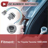 Gray plastic front turn signal light socket with green and blue wires for toyota tacoma 1998-2000 backside view