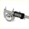 Front upper ball joint for toyota hilux 2004-2016 being measured with digital caliper on shiny metal part