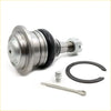 Front upper ball joint for Toyota Hilux 2004-2016 silver metallic with black rubber seals and hardware shown from front side
