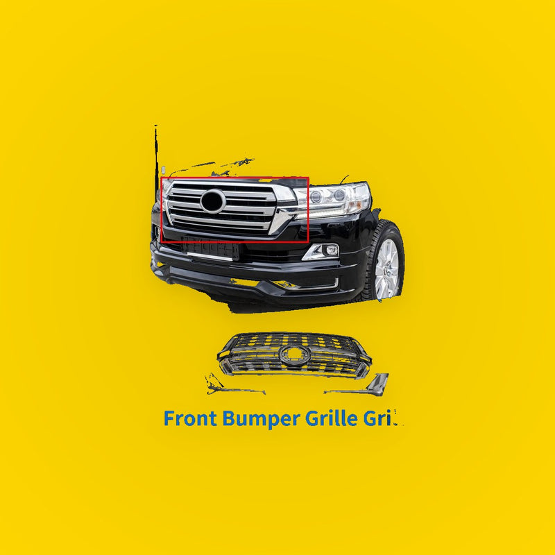 Front Upper Bonnet Bumper Grille for Toyota Land Cruiser LC200