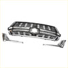 Chrome finished front upper bonnet bumper grille for toyota land cruiser lc200 with central emblem and side mirrors