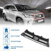 Black plastic front upper bumper grille for toyota highlander 2017-2019 with sleek durable design