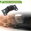 Black plastic rear view camera with mounting bracket for quick installation for toyota harrier 2020-2023 front view