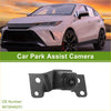 Black plastic front view camera for Toyota Harrier 2020-2023 with mounting brackets and circular lens for parking assist