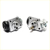 Front wheel brake cylinder lhs for toyota hilux 1984-1988 with silver metal calipers and black rubber gear parts