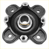 Front wheel hub and studs for ranger 900 black cast iron with silver metallic center bearing and hex bolt holes