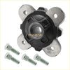 Black cast iron front wheel hub with four silver flanges and matching bolts for ranger 900 1000 1000-diesel 570