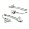 Silver-colored front window regulator lh for nissan pathfinder terrano 1985-1995 with motor units and black wiring