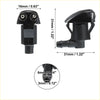 Black plastic front windshield washer nozzle spray jet with two nozzles 31mm for toyota tacoma 2005-2015