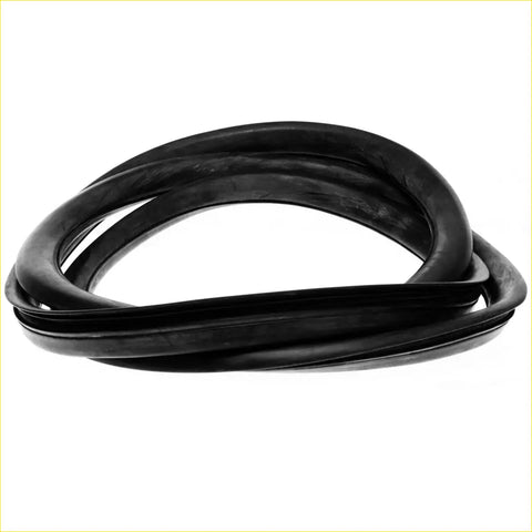 Black rubber front windshield weatherstrip seal for Isuzu Faster Rodeo Bedford providing a tight fit and durability