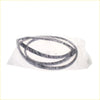 Black rubber front windshield weatherstrip wrapped in clear plastic for Mitsubishi Galant and Chrysler Colt